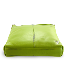 Zelená kožená zipsová kabelka 212-3013-51
