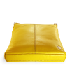 Žltá kožená zipsová kabelka 212-3013-86