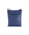 Modrá kožená zipsová kabelka 212-3013-97