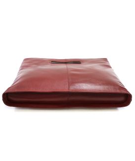Červená kožená zipsová kabelka 212-9123-31