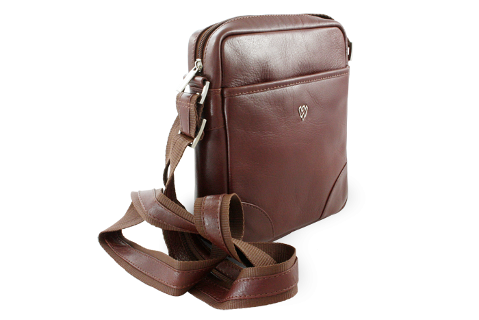 E-shop Malý hnědý kožený crossbag 215-1711-40