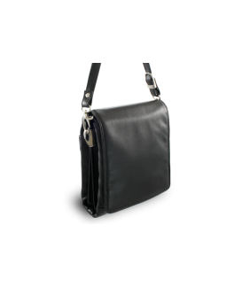Veľký čierny kožený pánsky crossbag 215-2185-60