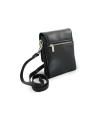 Malý čierny kožený pánsky crossbag 215-2189-60