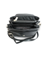 Malý čierny kožený pánsky crossbag 215-2189-60