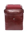 Tmavočervený mestský kožený batoh 311-1660-31