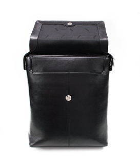 Čierny mestský kožený batoh 311-1660-60