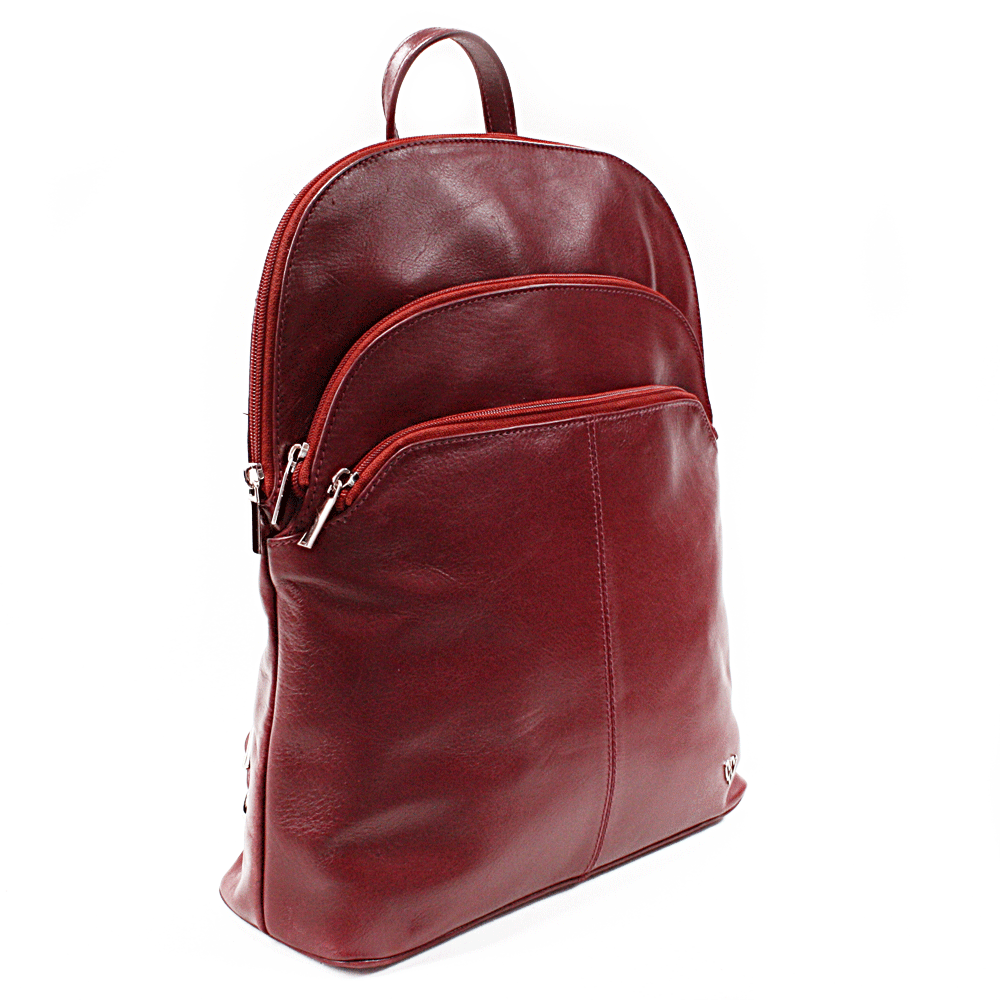 E-shop Červený kožený batoh 311-8955-31