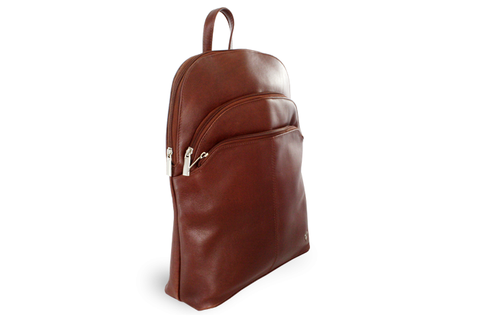 E-shop Hnědý kožený batoh 311-8955-40