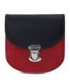 Čiernočervená dámska kožená peňaženka so zámočkom 511-1241A-60/31