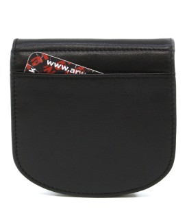 Čiernobiela dámska kožená peňaženka so zámočkom 511-1241B-60/T