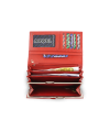 Červená dámska kožená rámová peňaženka s ozdobnou poklopom 511-1526-31/60