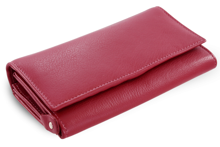 E-shop Burgundy dámská psaníčková kožená peněženka s klopnou 511-2120-34