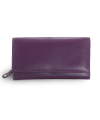 Fialová dámska listová kožená peňaženka s poklopom 511-2120-76