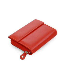 Multičervená dámska kožená peňaženka s malou klopňou 511-2221-M31
