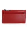 Červená dámska kožená listová peňaženka s poklopom 511-4027-31