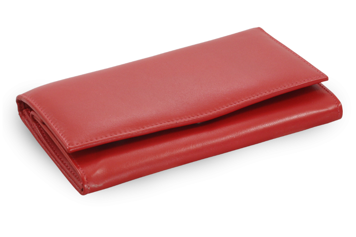 E-shop Červená dámská kožená psaníčková peněženka s klopnou 511-4027-31