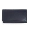 Modrá dámska kožená listová peňaženka s poklopom 511-4027-97