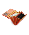 Multičervená dámska kožená peňaženka s poklopom 511-4125-M31