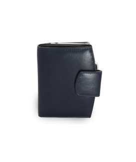 Modrá dámska kožená rámová peňaženka so zápinkou 511-4357-97