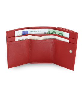 Červená dámska kožená mini peňaženka 511-4392A-31