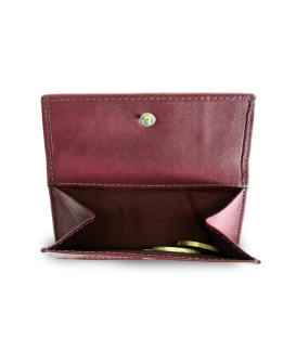 Burgundy dámska kožená mini peňaženka 511-4392A-34