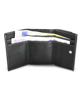 Čierna dámska kožená mini peňaženka 511-4392A-60