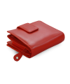Červená dámska kožená peňaženka so zápinkou 511-5937-31