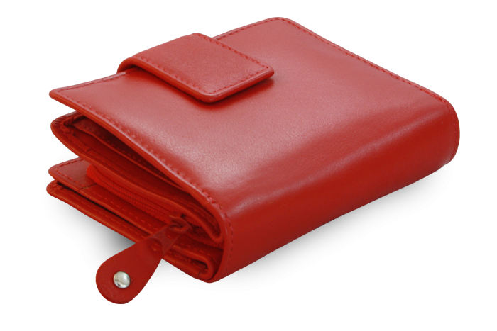 E-shop Červená dámská kožená peněženka se zápinkou 511-5937-31