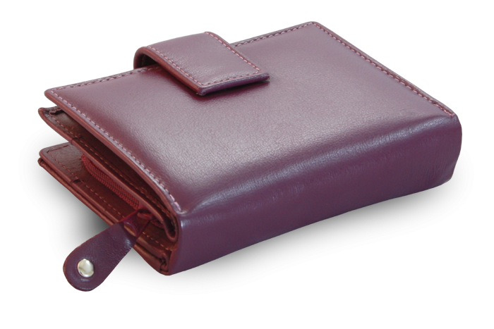 E-shop Fialová dámská kožená peněženka se zápinkou 511-5937-76