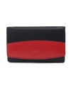 Čiernočervená dámska kožená rámová peňaženka 511-6236A-60/31