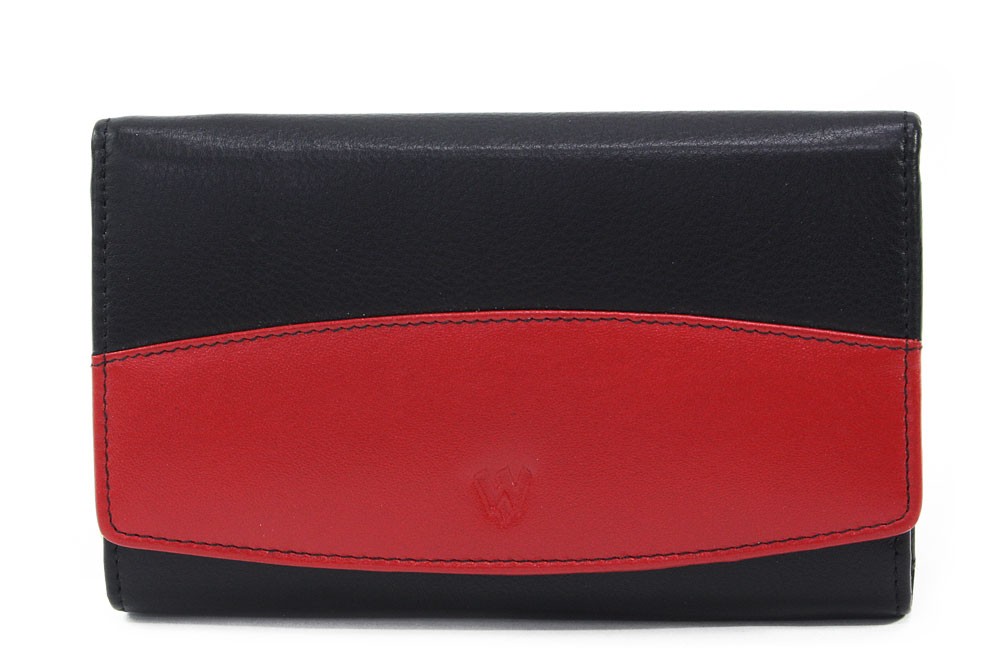 E-shop Černočervená dámská kožená rámová peněženka 511-6236A-60/31