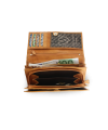 Svetlo hnedá dámska listová kožená peňaženka s poklopom 511-7120-05