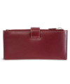 Veľká kožená burgundy peňaženka so zápinkou 511-8129-34