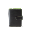 Čiernozelená kožená peňaženka so zápinkou 511-8313-60/51