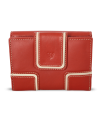 Červená dámska kožená peňaženka s dvoma poklopami 511-9748-31/82