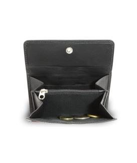 Čierna dámska kožená peňaženka s dvoma poklopami 511-9748-60/31