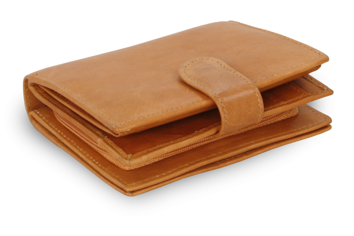 Svetlo hnedá dámska kožená peňaženka so zápinkou 511-9769-05