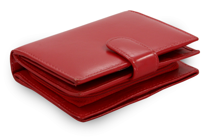 E-shop Červená dámská kožená peněženka se zápinkou 511-9769-31