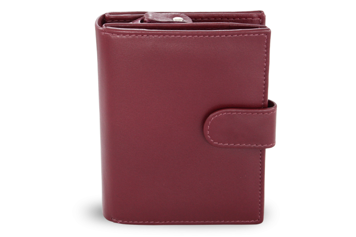 E-shop Burgundy dámská kožená peněženka se zápinkou 511-9769-34