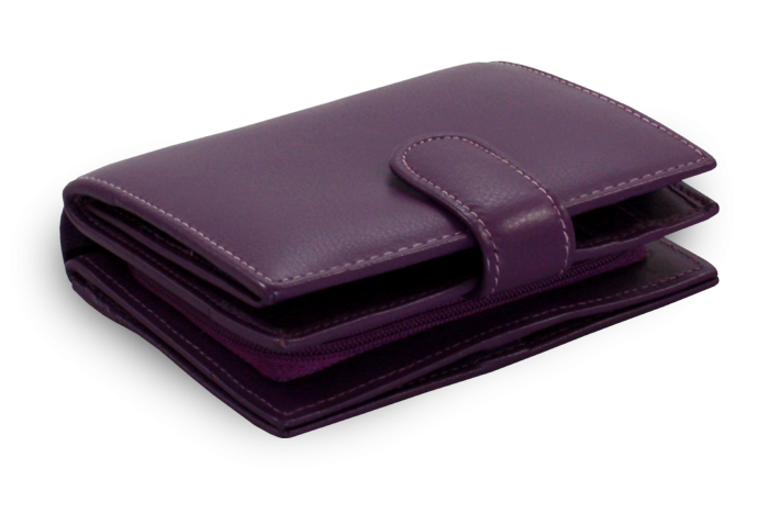 E-shop Fialová dámská kožená peněženka se zápinkou 511-9769-76