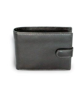 Čierna pánska kožená peňaženka so zápinkou 513-0406-60