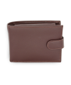 Tmavo hnedá pánska kožená peňaženka so zápinkou 513-1904-47