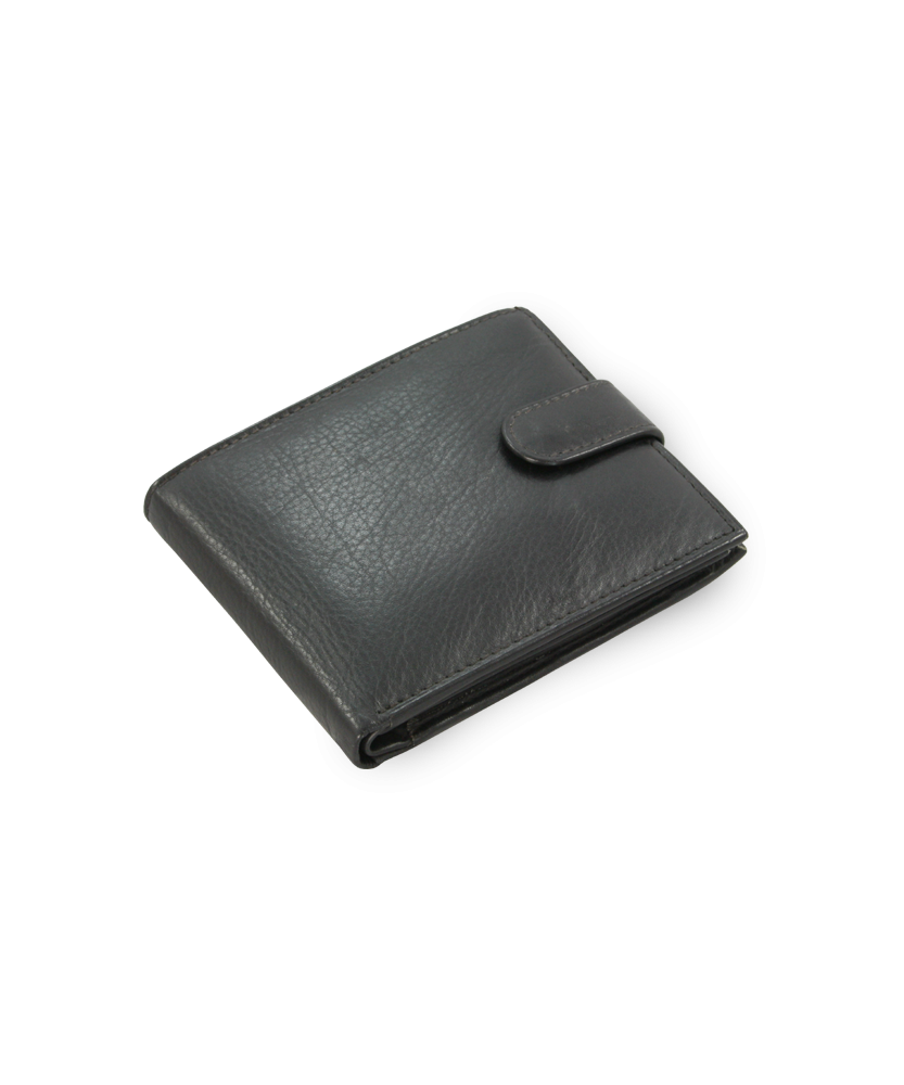 Čierna pánska kožená peňaženka so zápinkou 513-1904-60