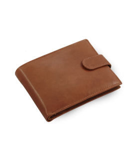 Tmavo hnedá pánska kožená peňaženka so zápinkou 513-2007-47