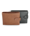 Tmavo hnedá pánska kožená peňaženka so zápinkou 513-2007-47