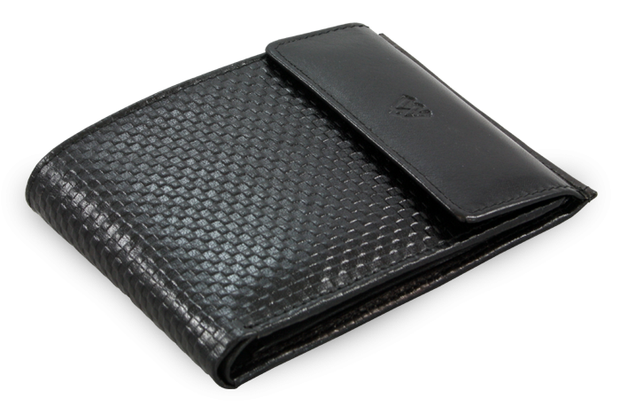 E-shop Černá kožená pánská peněženka s klopnou 513-2972-60