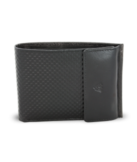 Čierna kožená pánska peňaženka s poklopom 513-2972-60