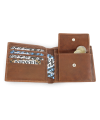 Tmavo hnedá pánska kožená peňaženka 513-3223-47