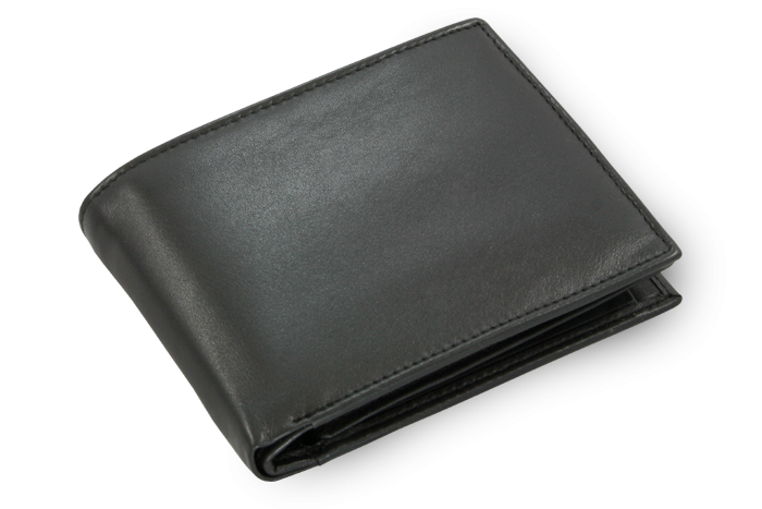 Čierna pánska kožená peňaženka s vnútornou zápinkou 513-4404A-60