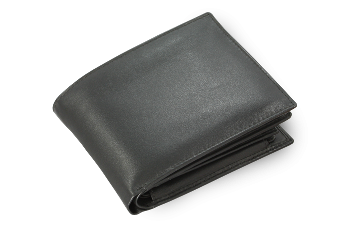 E-shop Černá pánská kožená peněženka s vloženou dokladovkou 513-7106-60